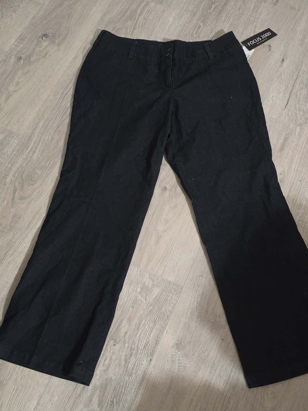 Focus 2000 Black Wide-Leg Dress Pants